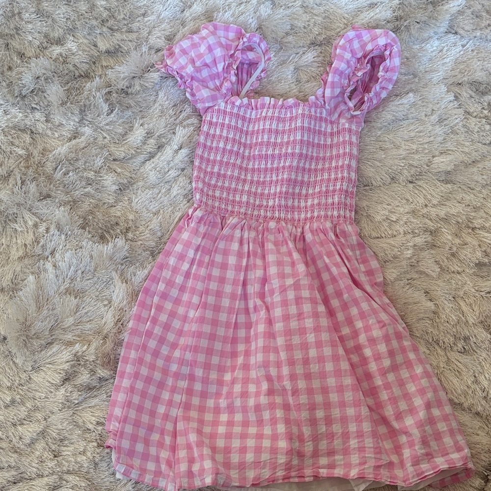 Janie and Jack Pink Checkered Dress